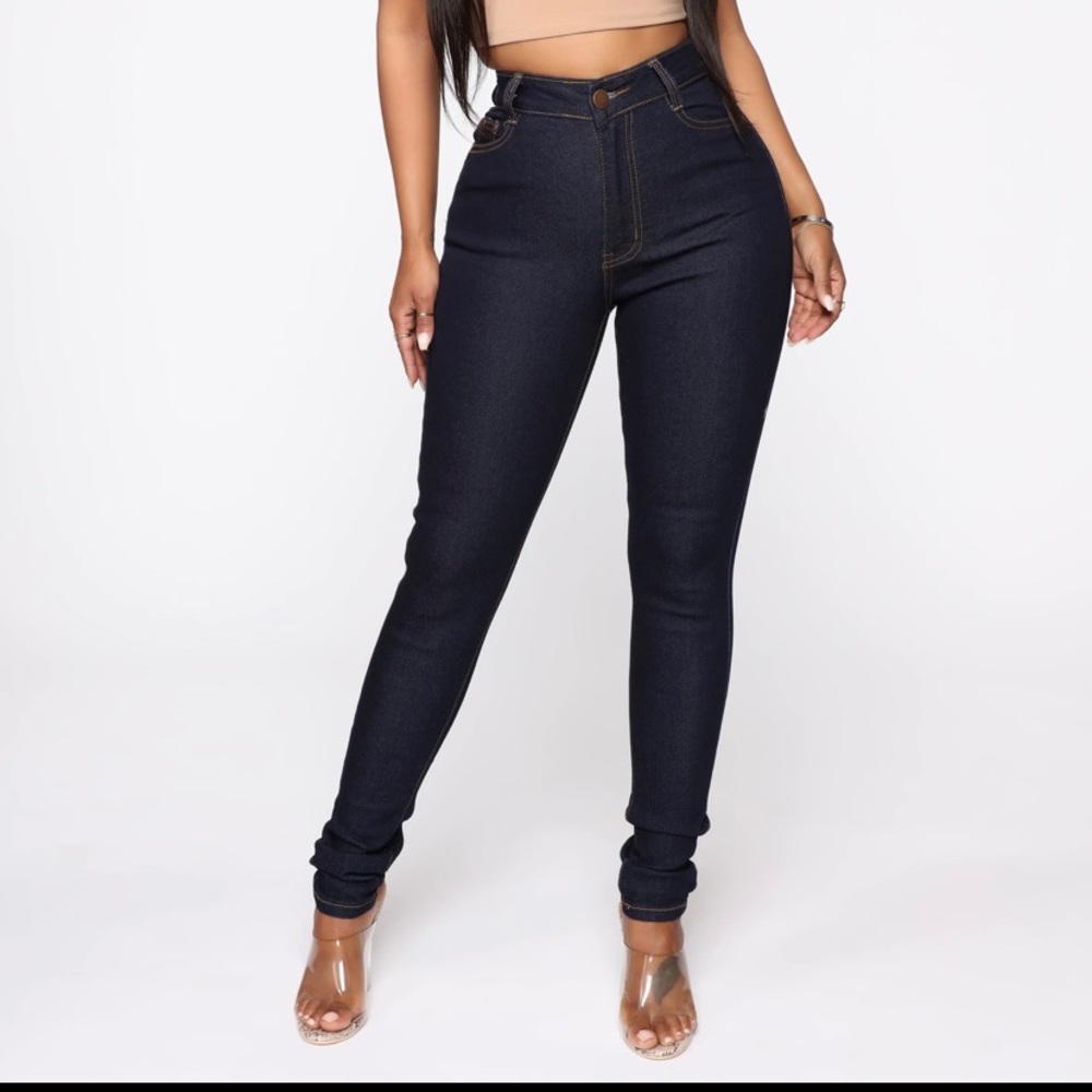 Dark wash denim